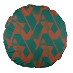 Mid Century Geometric Shapes Pattern 7 Large 18  Premium Flano Round Cushions