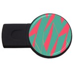 Mid Century Geometric Shapes Pattern 9 USB Flash Drive Round (2 GB)