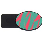 Mid Century Geometric Shapes Pattern 9 USB Flash Drive Oval (2 GB)