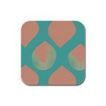 Mid Century Geometric Shapes Pattern 8 Rubber Square Coaster (4 pack)