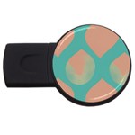 Mid Century Geometric Shapes Pattern 8 USB Flash Drive Round (2 GB)