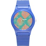 Mid Century Geometric Shapes Pattern 8 Round Plastic Sport Watch (S)