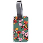 Mid Century Retro Floral 1970s 1960s Pattern 30 Luggage Tag (one side)