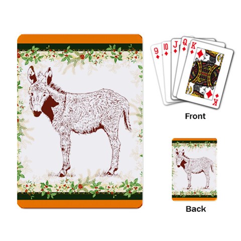 Donkey foal Playing Cards Single Design from ArtsNow.com Back
