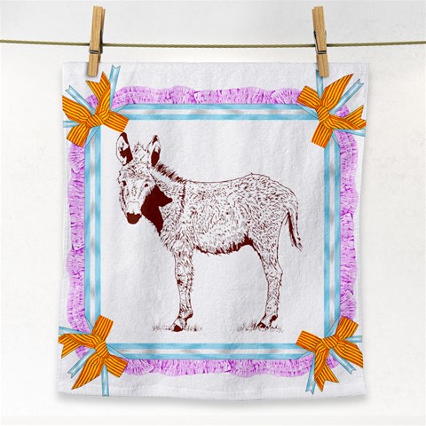 Donkey foal Face Towel from ArtsNow.com Front