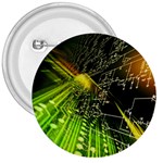 Machine Technology Circuit Electronic Computer Technics Detail Psychedelic Abstract Pattern 3  Buttons