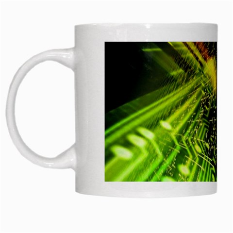 Machine Technology Circuit Electronic Computer Technics Detail Psychedelic Abstract Pattern White Mug from ArtsNow.com Left