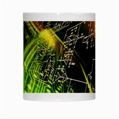 Machine Technology Circuit Electronic Computer Technics Detail Psychedelic Abstract Pattern White Mug from ArtsNow.com Center