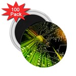 Machine Technology Circuit Electronic Computer Technics Detail Psychedelic Abstract Pattern 2.25  Magnets (100 pack) 