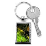 Machine Technology Circuit Electronic Computer Technics Detail Psychedelic Abstract Pattern Key Chain (Rectangle)