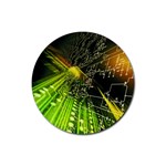 Machine Technology Circuit Electronic Computer Technics Detail Psychedelic Abstract Pattern Rubber Round Coaster (4 pack)