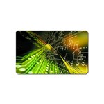 Machine Technology Circuit Electronic Computer Technics Detail Psychedelic Abstract Pattern Magnet (Name Card)