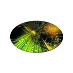 Machine Technology Circuit Electronic Computer Technics Detail Psychedelic Abstract Pattern Sticker Oval (10 pack)