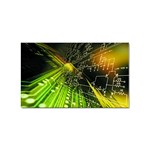 Machine Technology Circuit Electronic Computer Technics Detail Psychedelic Abstract Pattern Sticker Rectangular (100 pack)