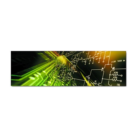 Machine Technology Circuit Electronic Computer Technics Detail Psychedelic Abstract Pattern Sticker Bumper (10 pack) from ArtsNow.com Front