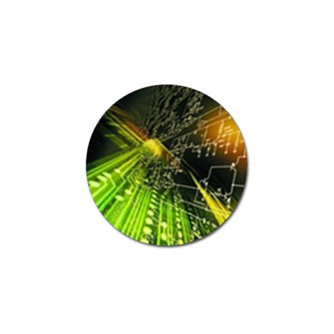 Machine Technology Circuit Electronic Computer Technics Detail Psychedelic Abstract Pattern Golf Ball Marker (4 pack) from ArtsNow.com Front