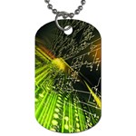 Machine Technology Circuit Electronic Computer Technics Detail Psychedelic Abstract Pattern Dog Tag (Two Sides)