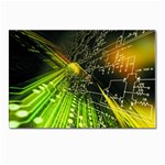 Machine Technology Circuit Electronic Computer Technics Detail Psychedelic Abstract Pattern Postcards 5  x 7  (Pkg of 10)