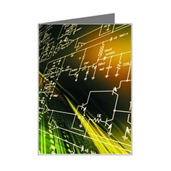Machine Technology Circuit Electronic Computer Technics Detail Psychedelic Abstract Pattern Mini Greeting Card from ArtsNow.com Left