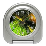Machine Technology Circuit Electronic Computer Technics Detail Psychedelic Abstract Pattern Travel Alarm Clock