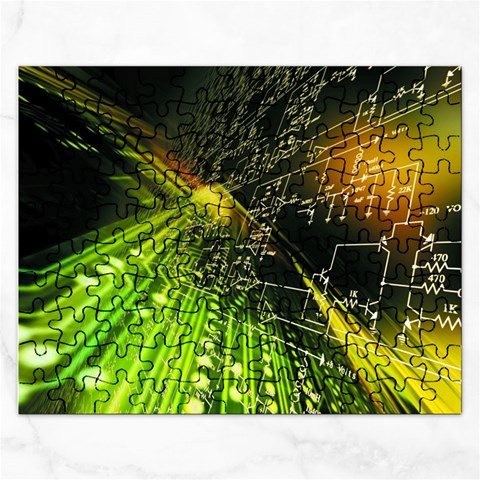 Machine Technology Circuit Electronic Computer Technics Detail Psychedelic Abstract Pattern Rectangular Jigsaw Puzzl from ArtsNow.com Front