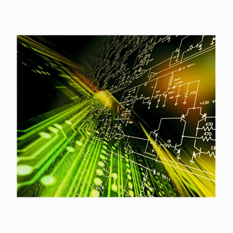 Machine Technology Circuit Electronic Computer Technics Detail Psychedelic Abstract Pattern Small Glasses Cloth from ArtsNow.com Front