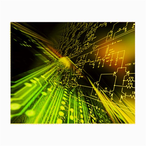 Machine Technology Circuit Electronic Computer Technics Detail Psychedelic Abstract Pattern Small Glasses Cloth from ArtsNow.com Front