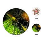 Machine Technology Circuit Electronic Computer Technics Detail Psychedelic Abstract Pattern Playing Cards Single Design (Round)