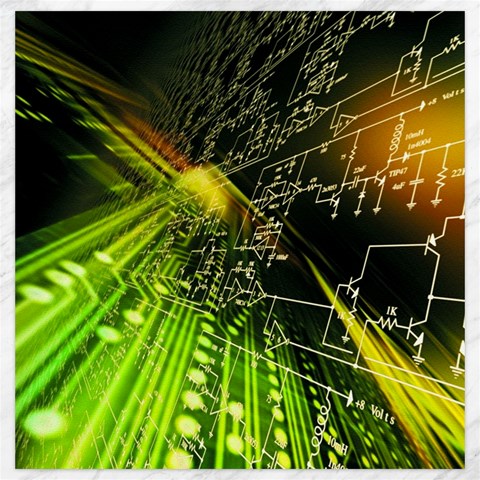 Machine Technology Circuit Electronic Computer Technics Detail Psychedelic Abstract Pattern Canvas 20  x 20  from ArtsNow.com 19 x19.27  Canvas - 1