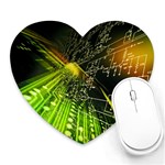 Machine Technology Circuit Electronic Computer Technics Detail Psychedelic Abstract Pattern Heart Mousepad