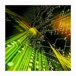 Machine Technology Circuit Electronic Computer Technics Detail Psychedelic Abstract Pattern Medium Glasses Cloth (2 Sides)