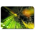 Machine Technology Circuit Electronic Computer Technics Detail Psychedelic Abstract Pattern Large Doormat