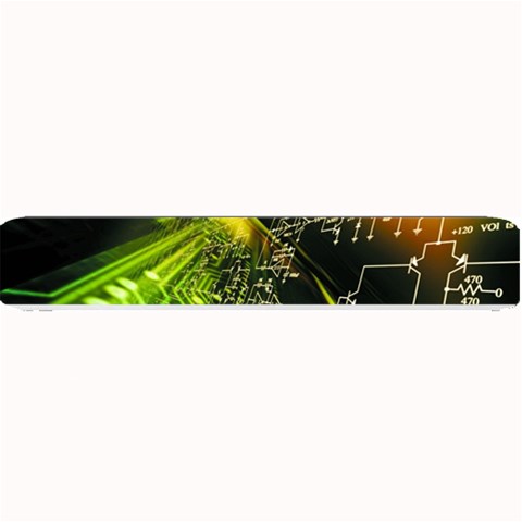 Machine Technology Circuit Electronic Computer Technics Detail Psychedelic Abstract Pattern Small Bar Mat from ArtsNow.com 24 x4  Bar Mat