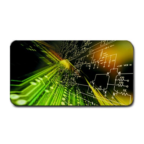 Machine Technology Circuit Electronic Computer Technics Detail Psychedelic Abstract Pattern Medium Bar Mat from ArtsNow.com 16 x8.5  Bar Mat