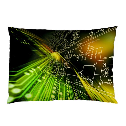 Machine Technology Circuit Electronic Computer Technics Detail Psychedelic Abstract Pattern Pillow Case from ArtsNow.com 26.62 x18.9  Pillow Case