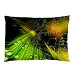 Machine Technology Circuit Electronic Computer Technics Detail Psychedelic Abstract Pattern Pillow Case