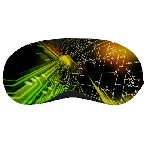 Machine Technology Circuit Electronic Computer Technics Detail Psychedelic Abstract Pattern Sleep Mask from ArtsNow.com Front