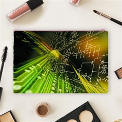 Machine Technology Circuit Electronic Computer Technics Detail Psychedelic Abstract Pattern Cosmetic Bag (Large) from ArtsNow.com Back
