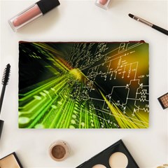 Machine Technology Circuit Electronic Computer Technics Detail Psychedelic Abstract Pattern Cosmetic Bag (Large) from ArtsNow.com Back