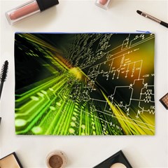 Machine Technology Circuit Electronic Computer Technics Detail Psychedelic Abstract Pattern Cosmetic Bag (XL) from ArtsNow.com Back
