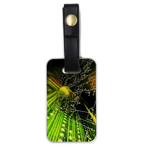 Machine Technology Circuit Electronic Computer Technics Detail Psychedelic Abstract Pattern Luggage Tag (one side) from ArtsNow.com Front