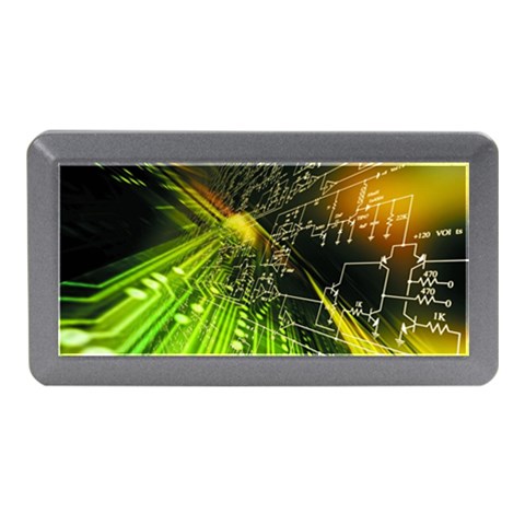 Machine Technology Circuit Electronic Computer Technics Detail Psychedelic Abstract Pattern Memory Card Reader (Mini) from ArtsNow.com Front