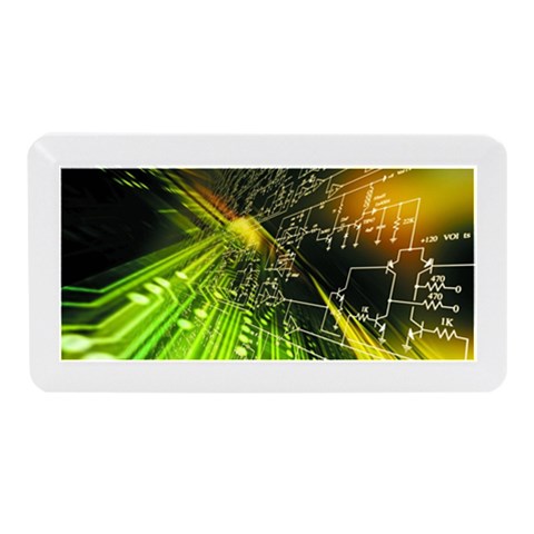 Machine Technology Circuit Electronic Computer Technics Detail Psychedelic Abstract Pattern Memory Card Reader (Mini) from ArtsNow.com Front