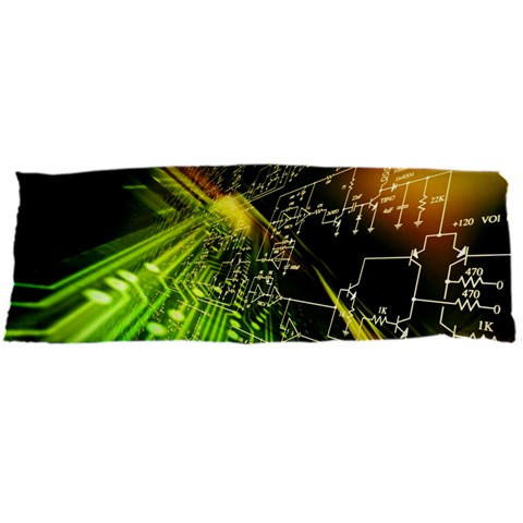 Machine Technology Circuit Electronic Computer Technics Detail Psychedelic Abstract Pattern Body Pillow Case Dakimakura (Two Sides) from ArtsNow.com Back