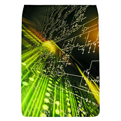 Machine Technology Circuit Electronic Computer Technics Detail Psychedelic Abstract Pattern Removable Flap Cover (S) from ArtsNow.com Front