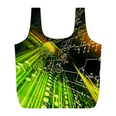 Machine Technology Circuit Electronic Computer Technics Detail Psychedelic Abstract Pattern Full Print Recycle Bag (L) from ArtsNow.com Back