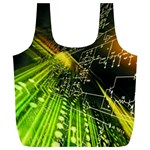 Machine Technology Circuit Electronic Computer Technics Detail Psychedelic Abstract Pattern Full Print Recycle Bag (XL)
