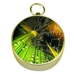 Machine Technology Circuit Electronic Computer Technics Detail Psychedelic Abstract Pattern Gold Compasses