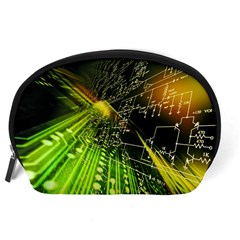 Machine Technology Circuit Electronic Computer Technics Detail Psychedelic Abstract Pattern Accessory Pouch (Large) from ArtsNow.com Back