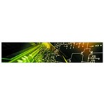 Machine Technology Circuit Electronic Computer Technics Detail Psychedelic Abstract Pattern Small Premium Plush Fleece Scarf